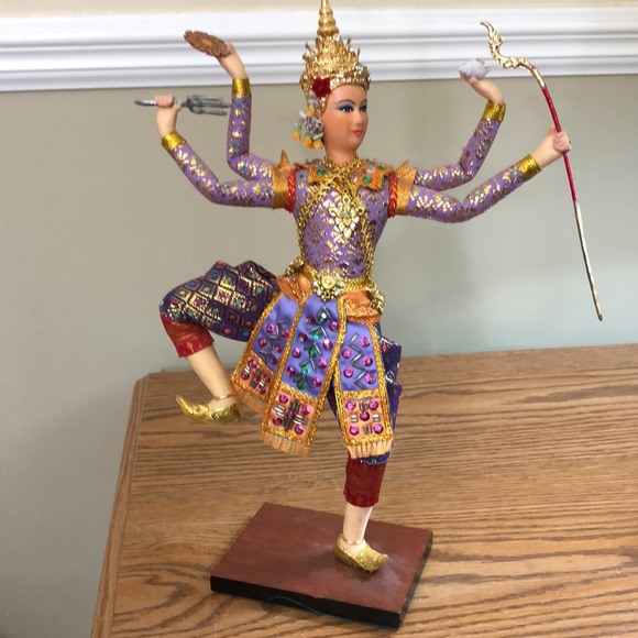 Bangkok Dolls Other - Vishnu Bangkok Dolls Thailand Dancing Doll 12.5”